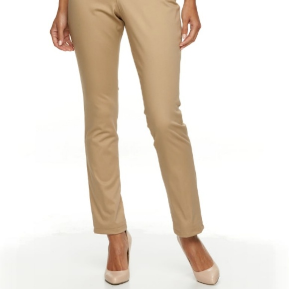 Gloria Vanderbilt AnitaTwill Straight Leg Pants - Picture 2 of 6